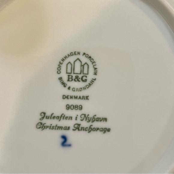 Vintage B&G Copenhagen 1982-92 2 Collector Plates Blue & White - Picture 3 of 5